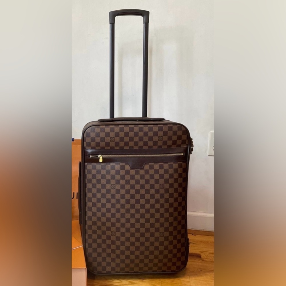 Louis Vuitton Damier Ebene Keepall 55 luggage